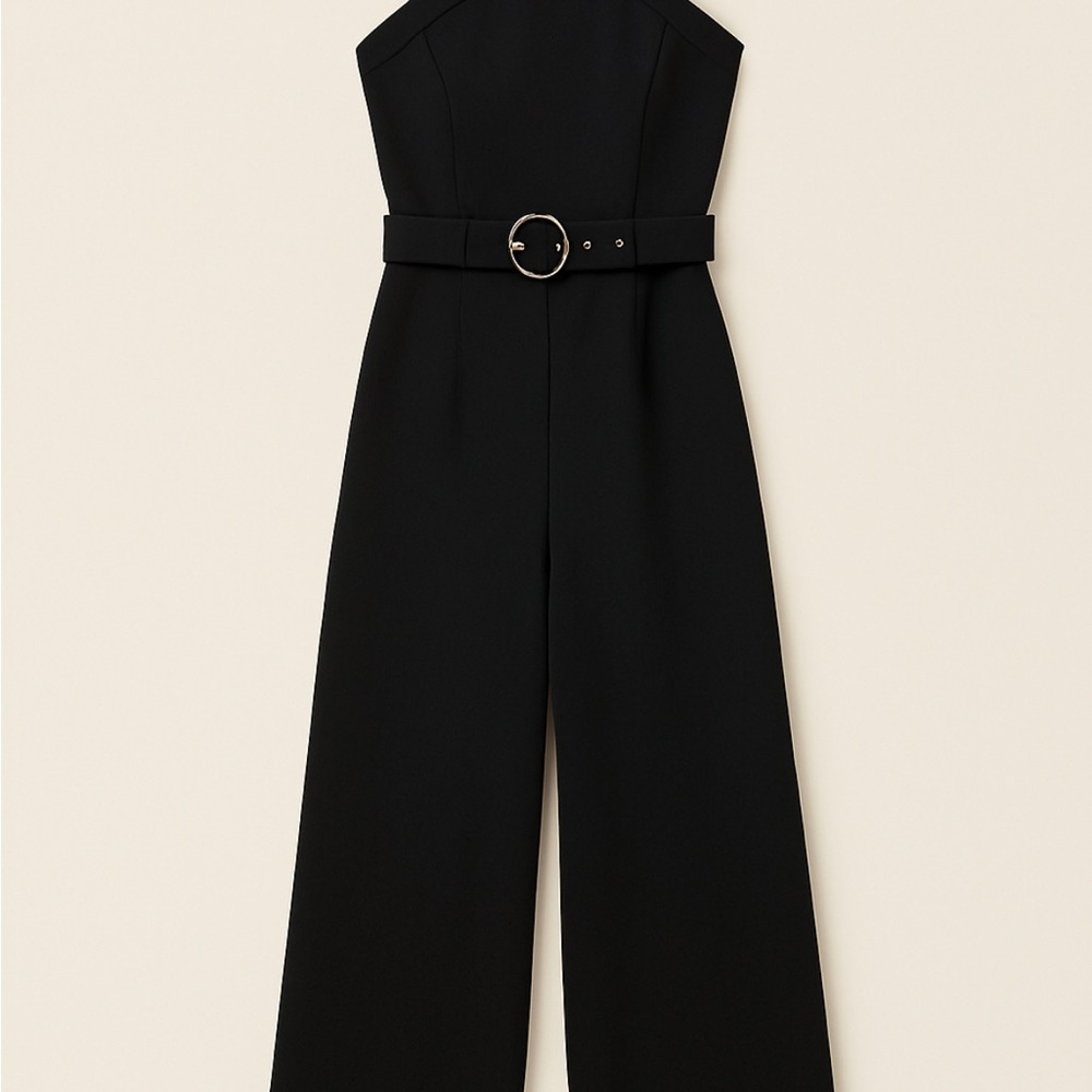 MICHAEL Kors Pleated Embellished Georgette Halter Jumpsuit Size Small - Picture 2 of 15